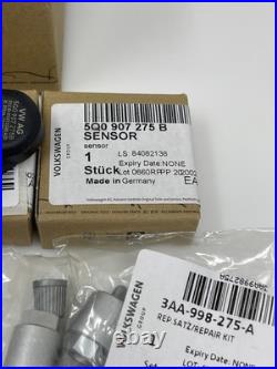 New OEM Volkswagen TPMS Sensors 5Q0998270F, 5Q0907275B, Set Of 4