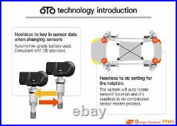 Orange P451 OTO Wireless Auto-Locate Tire Pressure Monitoring System 4 Sensors