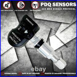 PDQ TPMS 433 MHZ Tire Pressure Sensor 4 Pack Metal Stem for Chevy GMC Cadilla