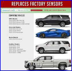 PDQ TPMS 433 MHZ Tire Pressure Sensor 4 Pack Metal Stem for Chevy GMC Cadilla