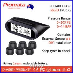 Promata Mata T2-6 Truck 6 External Sensor Tyre Pressure Monitoring System TPMS