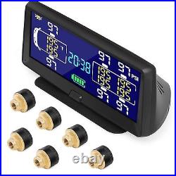 RV Tire Pressure Monitoring System, OGIOOGIA 7.84 Inchs Solar Charge 6 Sensors