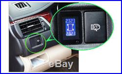 Rupse For Toyota Wireless TPMS Tire Pressure Monitor with 4 Sensors LCD Display