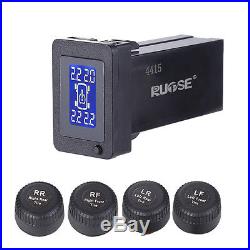 Rupse TPMS Tire Pressure Monitor+4 External Sensors LCD Display For Toyota