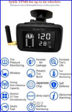 SYKIK-TPMS 18wheel Real Time TPMS with signal booster for, RVs &Trucks(18)