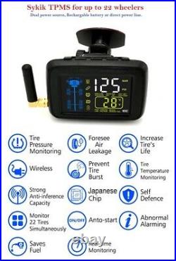 SYKIK-TPMS 8 whee1 Real Time Tire Pressure Monitoring System for, RVs &Trucks(8)