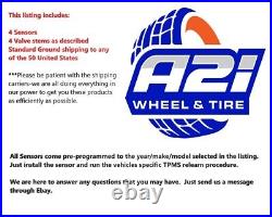 Set 4 ITM TPMS Tire Air Pressure Sensor 433Mhz Rubber fits 2020 Hyundai Palisade