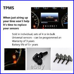 Set 4 TPMS Tire Pressure Sensors 433Mhz Metal fits 21-23 Mercedes EQS (V297)