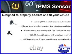 Set 4 TPMS Tire Pressure Sensors 433Mhz Rubber fits 14-18 Ram 4500/5500