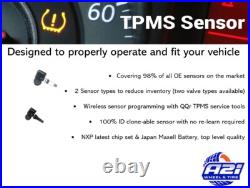 Set 4 TPMS Tire Pressure Sensors 433Mhz Rubber fits 17-23 Jaguar F-Type