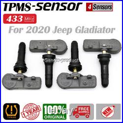 Set of (4) For 2020 Jeep Gladiator Tire Pressure Monitor Sensor TPMS 433MHz