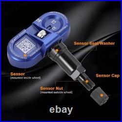 Set of 4 NEW For Tesla Model 3 S X Y Bluetooth TPMS Sensor with Nut 1490701-01-E