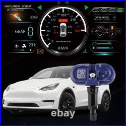 Set of 4 NEW For Tesla Model 3 S X Y Bluetooth TPMS Sensor with Nut 1490701-01-E