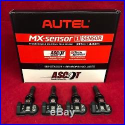 Set of 4 New Autel Tire Pressure MX-Sensors Universal TPMS 315MHz & 433MHz