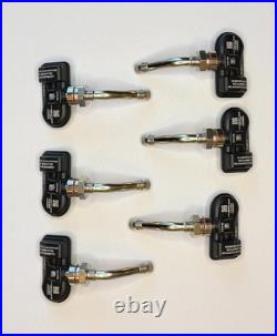 Set of 6 TPMS Sensors with Heavy Duty Valves for Chevrolet 3500 Dually