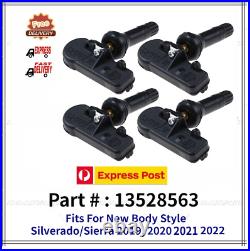 Silverado Sierra 1500 Tyre Pressure Sensors TPMS For 2020-01 to 2021-12 X 4