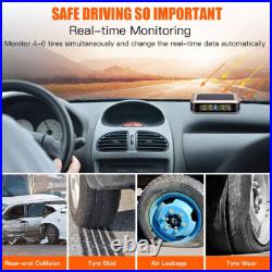 Solar Bus RV Truck TPMS Wireless Tire Pressure Monitoring With 6 Internal Sensor