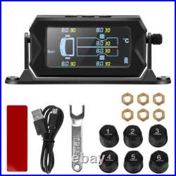 Solar Car RV Truck TPMS Tire Pressure Monitoring System With 6 External Sensors