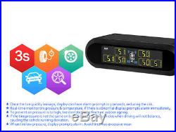 Solar Digital LCD TPMS Tyre Pressure Monitor System 6 Sensors For Pickup Trailer