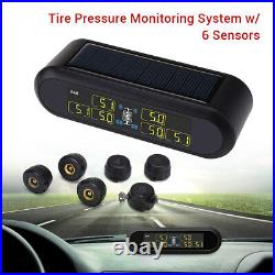 Solar Digital LCD TPMS Tyre Pressure Monitor System 6 Sensors to RV Van un