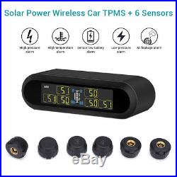 Solar Digital TPMS Tire Pressure Monitoring System 6 Sensors T650 For RV Pickup