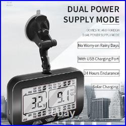 Solar LCD Tire Pressure Monitor System 12 External Sensors TPMS For Car RV Truck