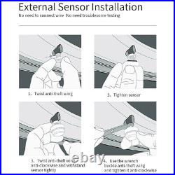 Solar LCD Tire Pressure Monitor System 12 External Sensors TPMS For Car RV Truck