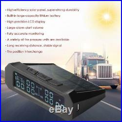 Solar Power Car Truck TPMS Tire Tyre Pressure Monitor System+6 External Sensors