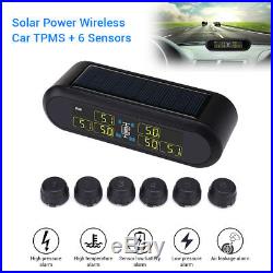 Solar Power Digital TPMS Tyre Pressure Monitor System 6 Sensors T650 For Pickup