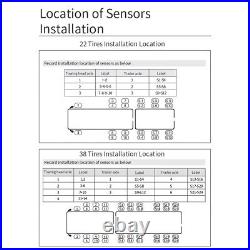 Solar Power TPMS Tyre Pressure Monitor System 18 Sensor & Repeater For Truck RV