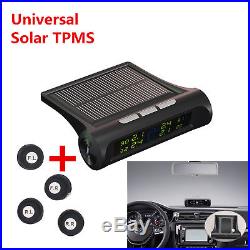 Solar Power TPMS Wireless Car Tyre Pressure Monitoring Alarm System4 Sensor Kit