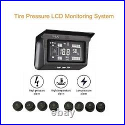 Solar Power Tire Pressure Monitoring System TPMS 8 Sensor with Repeater For Van RV