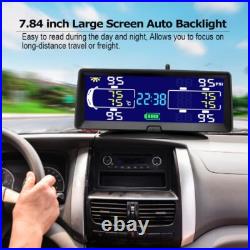 Solar Power Tire Pressure Monitoring System with 6 External Tire Pressure Sensor