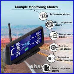 Solar Power Tire Pressure Monitoring System with 6 External Tire Pressure Sensor