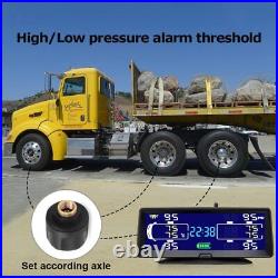 Solar Power Tire Pressure Monitoring System with 6 External Tire Pressure Sensor
