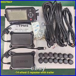 Solar TPMS 14 wheel Real Time Tire Pressure Monitoring Sensor for Trucks