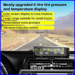 Solar TPMS Car Tire Pressure Alarm Monitor System 6 Sensor Tyre Pressure Warning