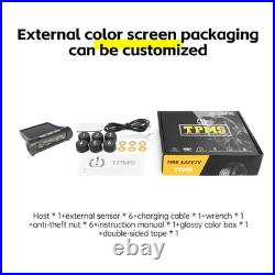 Solar TPMS Car Tire Pressure Alarm Monitor System 6 Sensor Tyre Pressure Warning