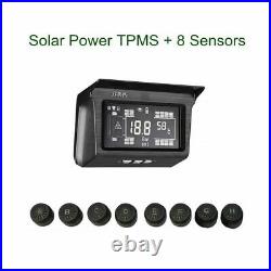 Solar TPMS Tire Pressure Monitor System 8 Sensor with Repeater For Truck