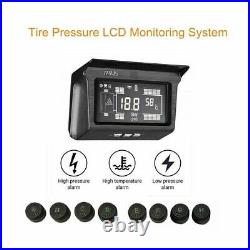 Solar TPMS Tire Pressure Monitor System 8 Sensor with Repeater For Truck Trailer