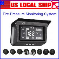 Solar TPMS Tyre Pressure Monitor System 8 Sensor with Repeater For Truck Trailer