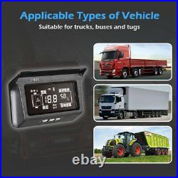 Solar TPMS Tyre Pressure Monitor System+External Sensor for Trailer Truck RV