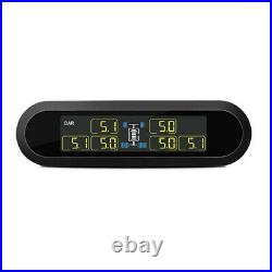 Solar TPMS Wireless Car Tire LCD Pressure Monitor System With 6 Sensors Internal