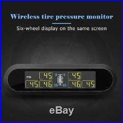 Solar TPMS Wireless Tire Tyre Pressure Monitor System with 6 External Sensors