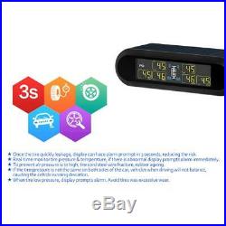 Solar TPMS Wireless Tire Tyre Pressure Monitor System with 6 External Sensors