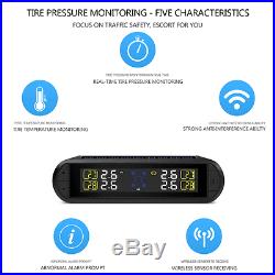 Solar TPMS Wireless Tyre Pressure Monitoring System+4 internal Sensor Car Auto