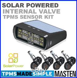 Solar Tyre Pressure Monitoring System LCD TPMS 4 Internal Sensors Car 4x4 PSI