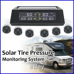 Solar Wireless Car Tire Pressure Monitoring System TPMS 6 Sensor for RV MA2377