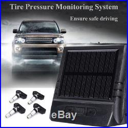 Solar Wireless Car Truck TPMS Tire Pressure LCD Monitor System 4 Internal Sensor