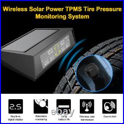 Solar Wireless TPMS Car Tyre Tire Pressure Monitoring System 6 External Sensors